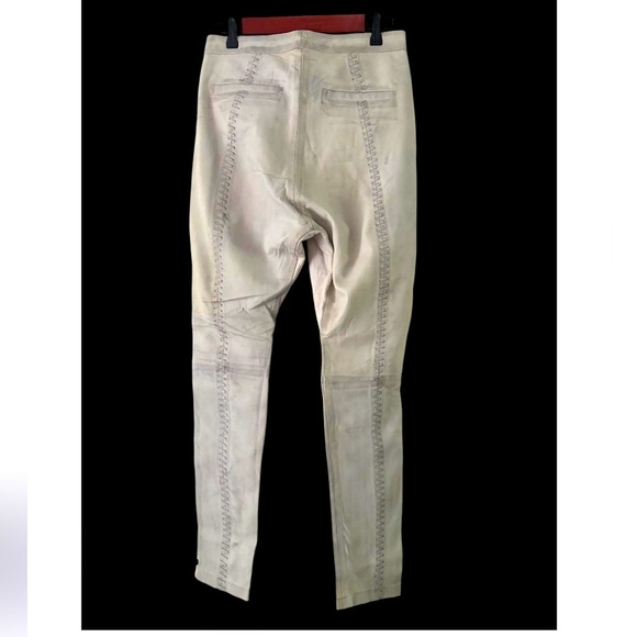 One Teaspoon Leather Distressed Vintage Wash Stitched Pants NWT - Picture 4 of 6